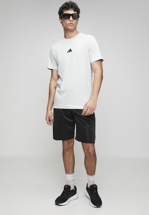 adidas Performance - Small Logo SJ Tee  - light grey heather/black