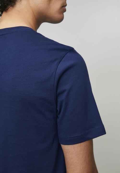 adidas Performance - Small Logo SJ Tee  - dark blue/white