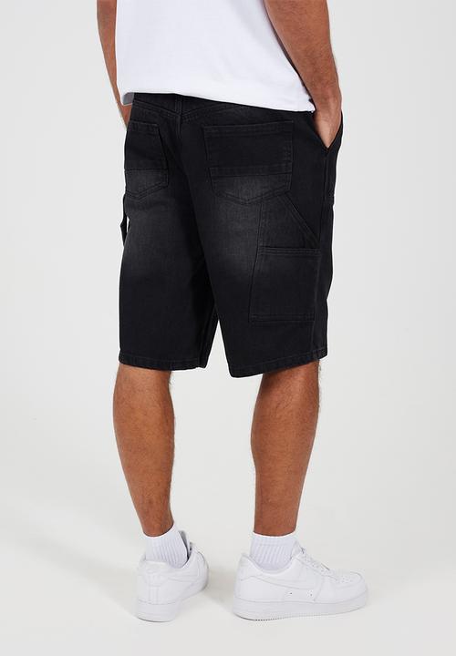 Brave Soul - Denim Carpenter Shorts - Charcoal