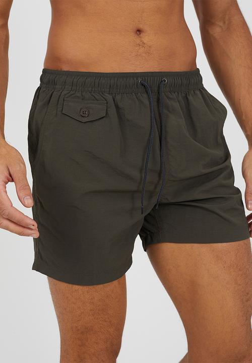 Brave Soul - Taslan Swim Short - Khaki
