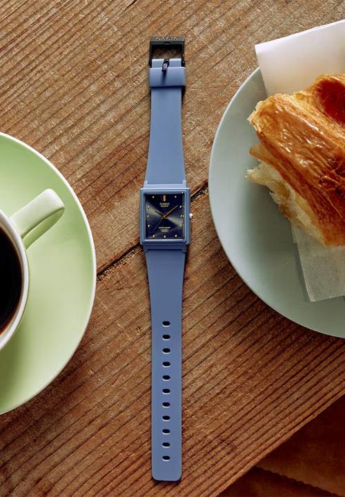 Casio - Analog Rect Dial Blue Res - Blue