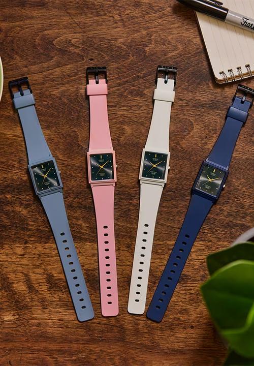 Casio - Analog Rect Dial Blue Res - Blue