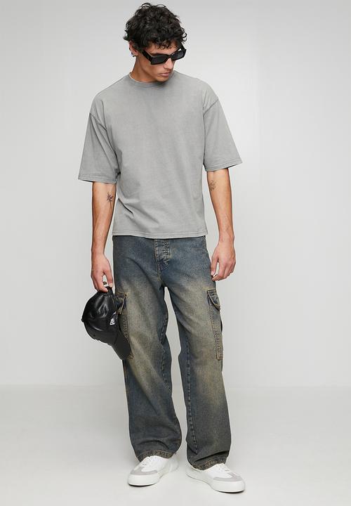 Cotton On - Cropped fit T-shirt - slate stone wash