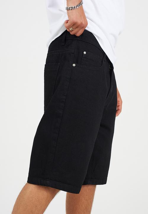 Brave Soul - Uganda Washed Denim Short - Black Wash