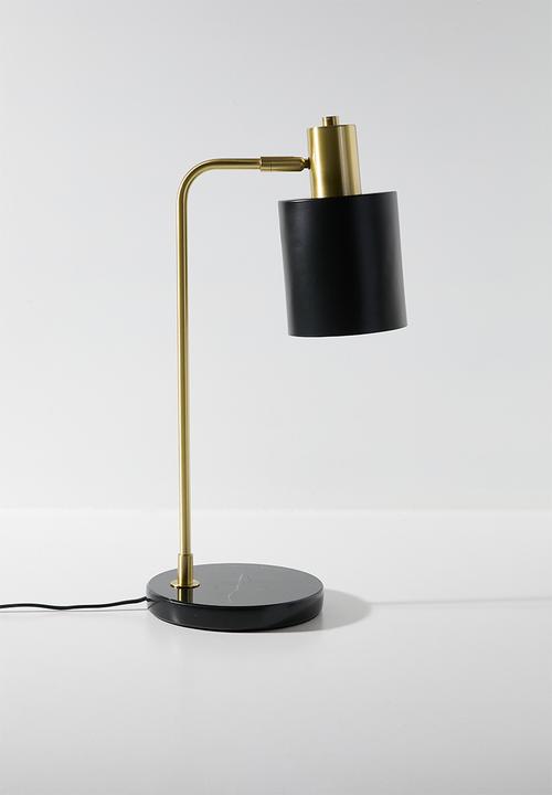 Sixth Floor - Eli desk lamp - black & gold