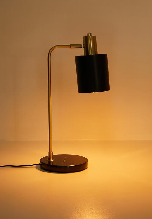 Sixth Floor - Eli desk lamp - black & gold