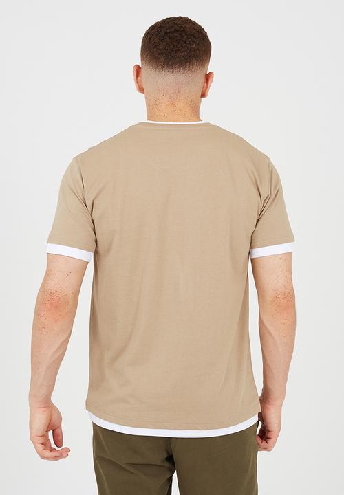 Brave Soul - 3Pk Kobeb T-shirts - Navy / Stone / Khaki