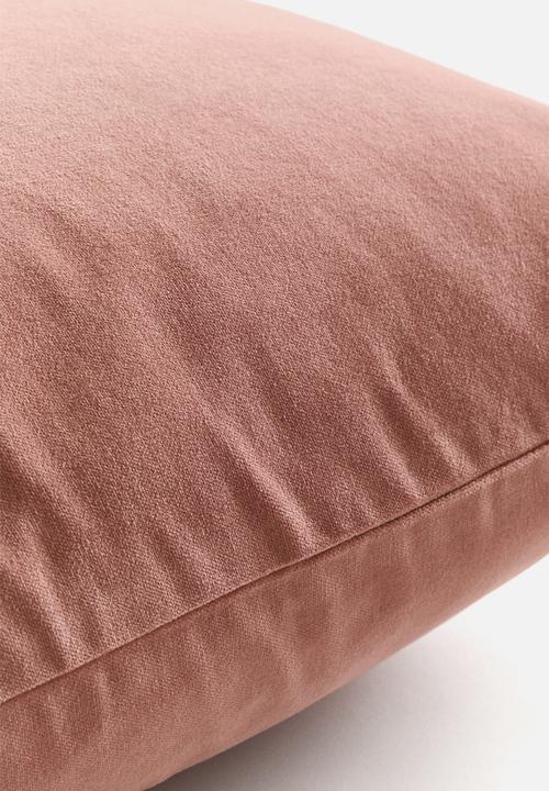 H&M - Cotton velvet cushion cover - light dusty pink