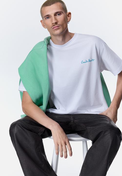 H&M - Loose fit t-shirt - white/claude monet