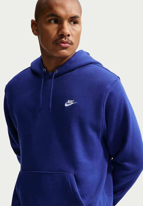 Nike - Club  Pullover BB Hoodie- Deep Royal Blue/Deep Royal Blue/White