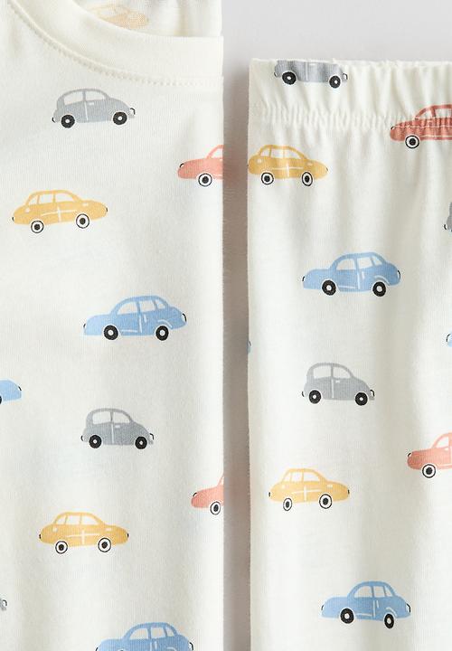 H&M - Patterned jersey pyjamas - white/cars