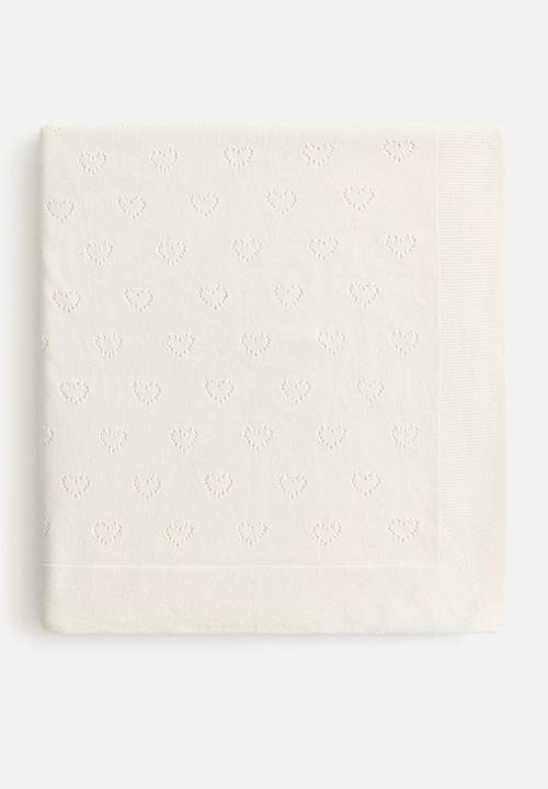 H&M - Cotton pointelle baby blanket - white