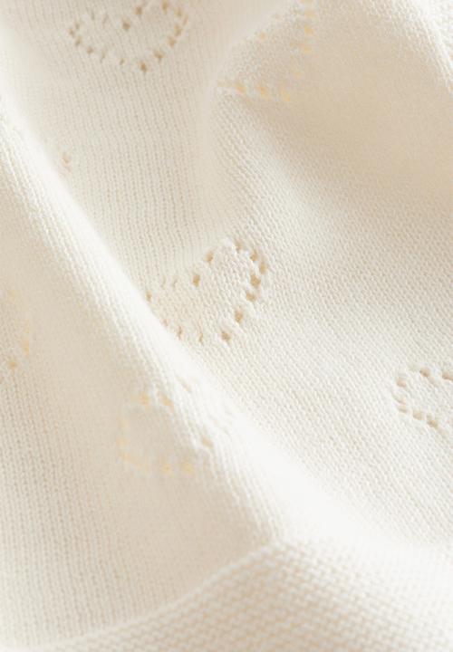H&M - Cotton pointelle baby blanket - white