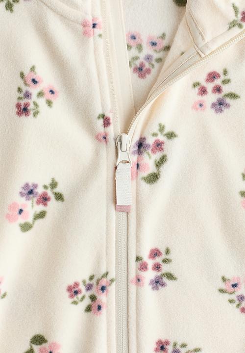 H&M - Fleece jacket - cream/floral
