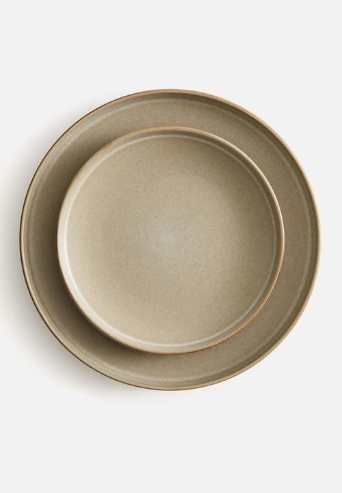 H&M - Reactive-glaze side plate - beige