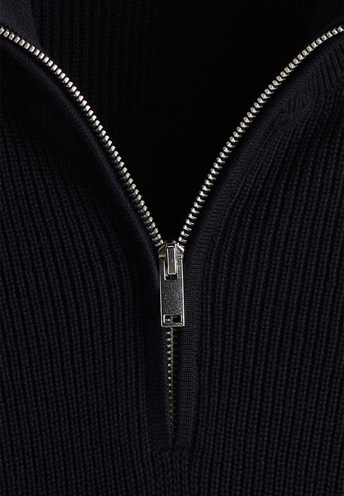H&M - Regular fit zip-top jumper - navy blue
