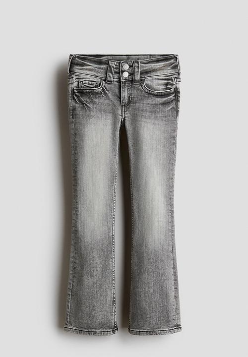 H&M - Bootcut leg low jeans - washed denim grey