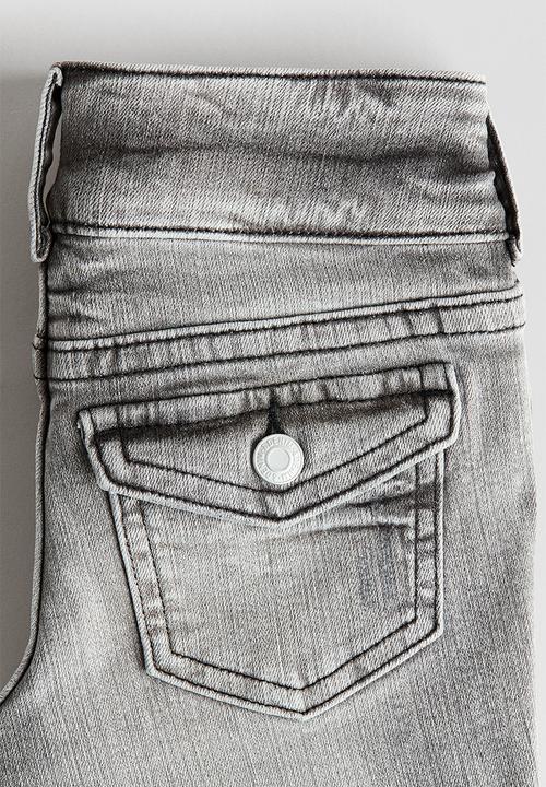 H&M - Bootcut leg low jeans - washed denim grey