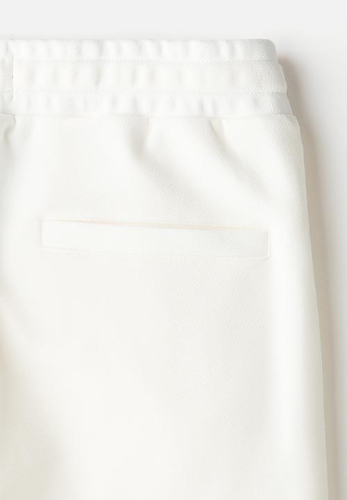 H&M - Regular fit tailored joggers - white
