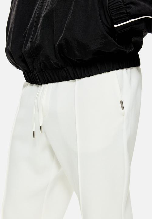 H&M - Regular fit tailored joggers - white