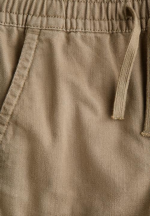 H&M - Cotton twill trousers - dark khaki beige