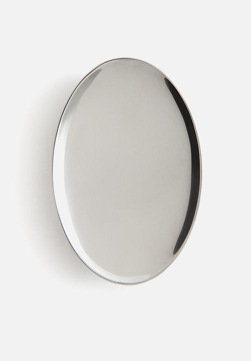 Small stainless steel trinket dish - silver-coloured