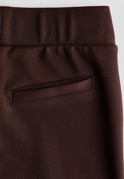 H&M - Flared ponte di roma leggings - dark brown