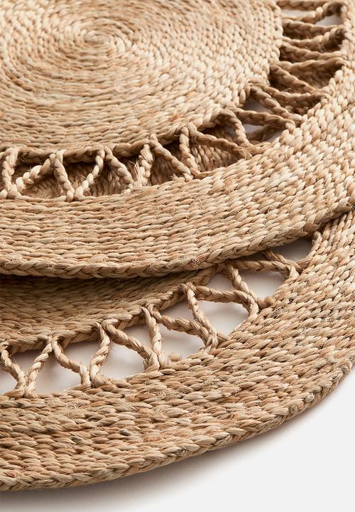 H&M - 2-pack jute place mats - beige
