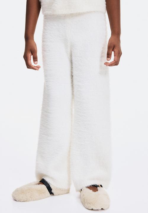 H&M - Fluffy-knit leggings - white