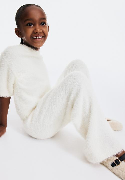H&M - Fluffy-knit leggings - white