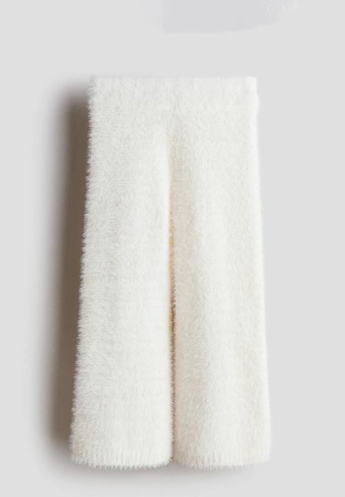H&M - Fluffy-knit leggings - white