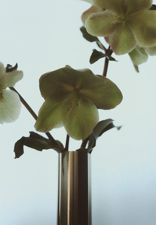H&M - Tall stainless steel bud vase - silver