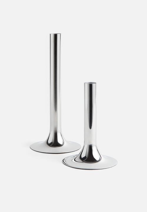 H&M - Tall stainless steel bud vase - silver