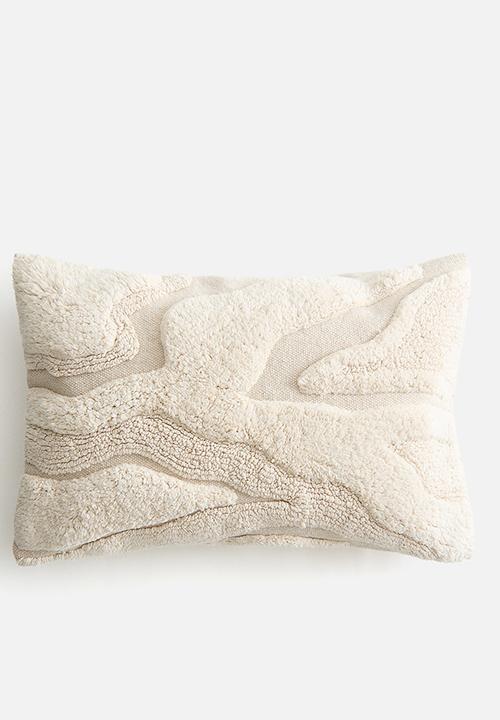 H&M - Textured cotton cushion cover - light beige