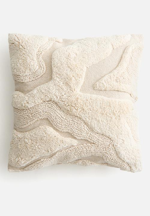 H&M - Textured cotton cushion cover - light beige