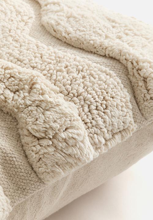 H&M - Textured cotton cushion cover - light beige