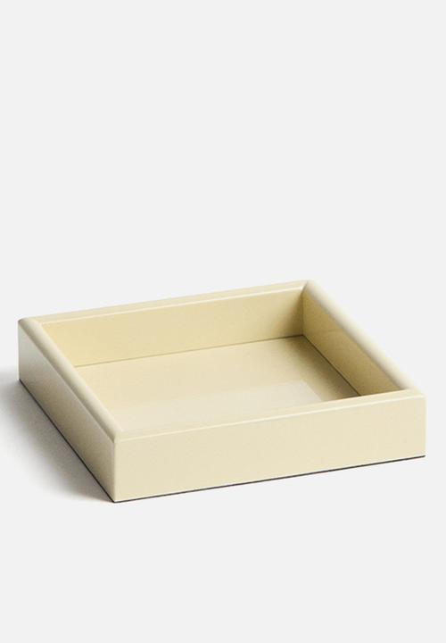 H&M - Square tray - light yellow