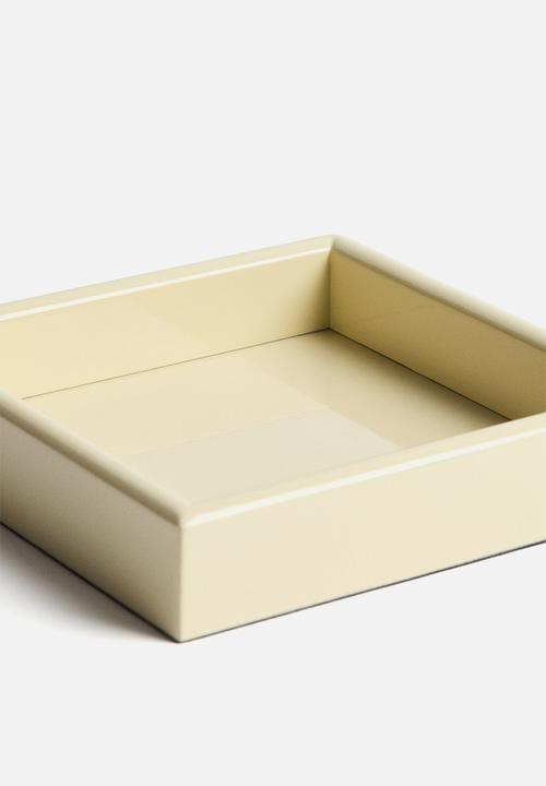H&M - Square tray - light yellow