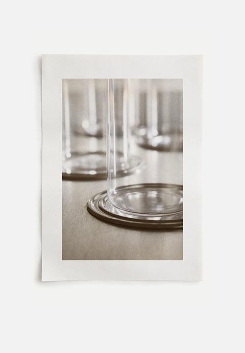 4-pack stainless steel coasters - silver-coloured