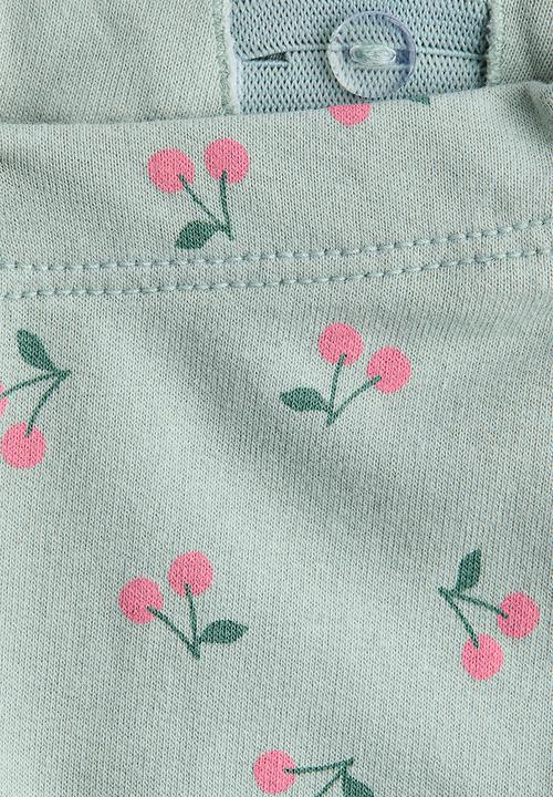 H&M - Brushed-inside leggings - light green/cherries