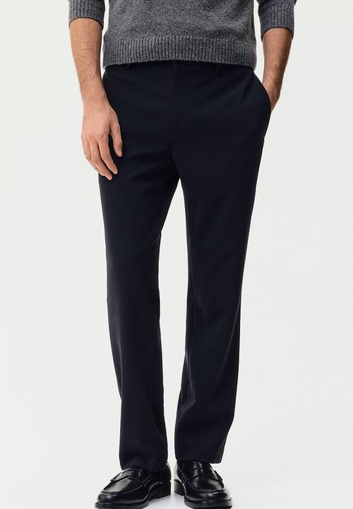 H&M - Slim fit tailored trousers - navy blue