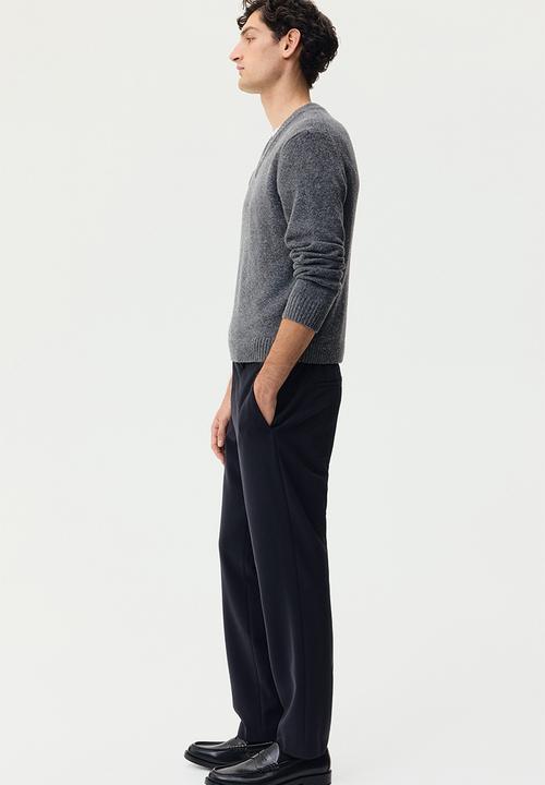 H&M - Slim fit tailored trousers - navy blue