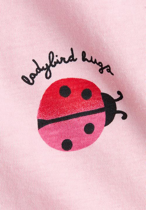 H&M - Printed cotton dress - pink/ladybirds