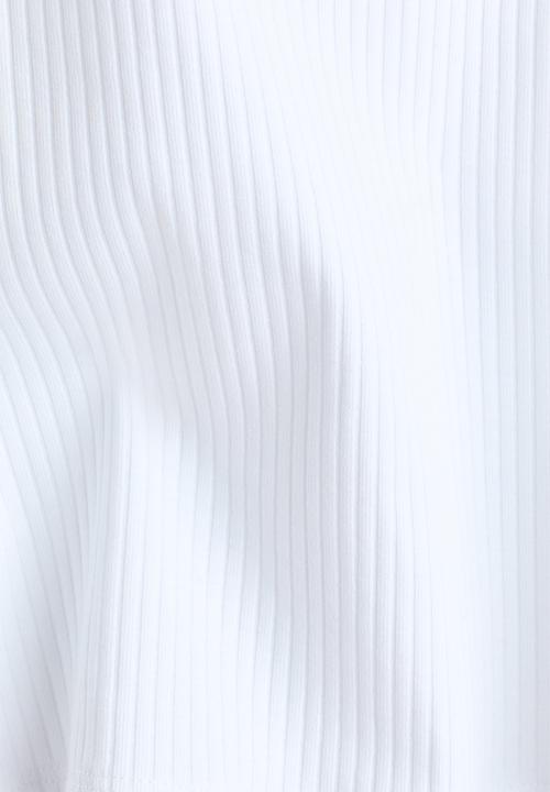 H&M - Ribbed cotton top - white