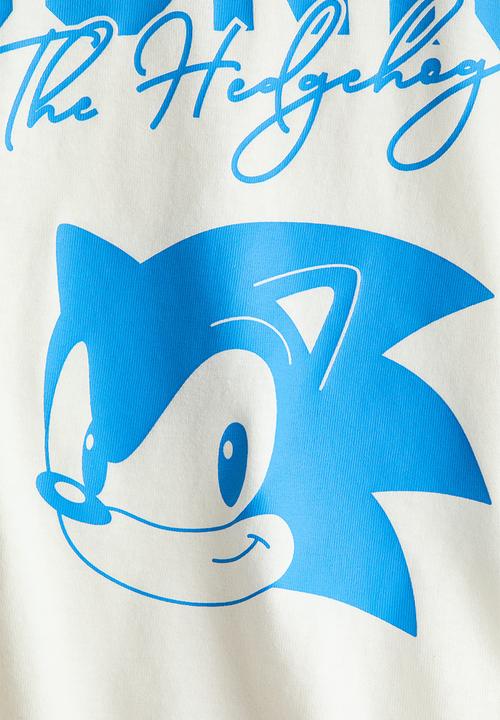 H&M - Printed cotton T-shirt - white/sonic the hedgehog