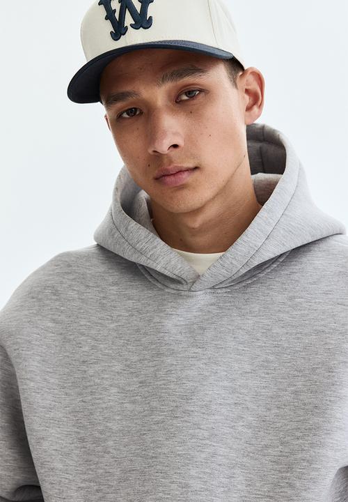 H&M - Loose fit scuba hoodie - grey marl