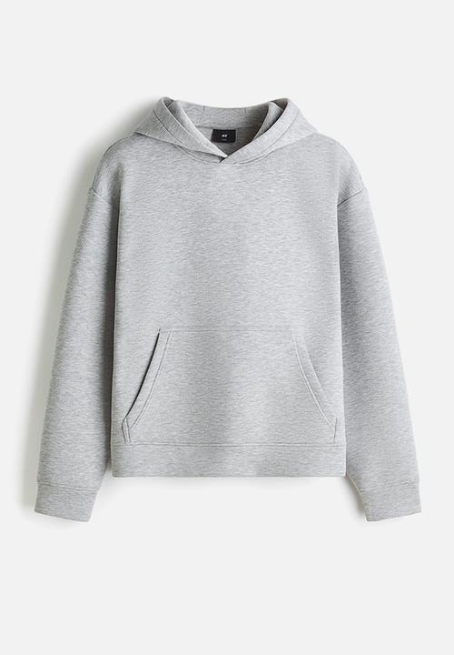 H&M - Loose fit scuba hoodie - grey marl
