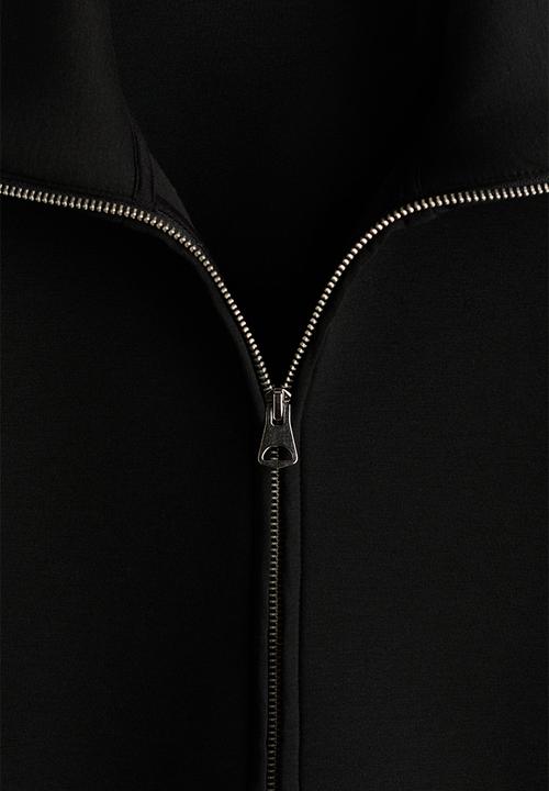 H&M - Loose fit scuba track jacket - black