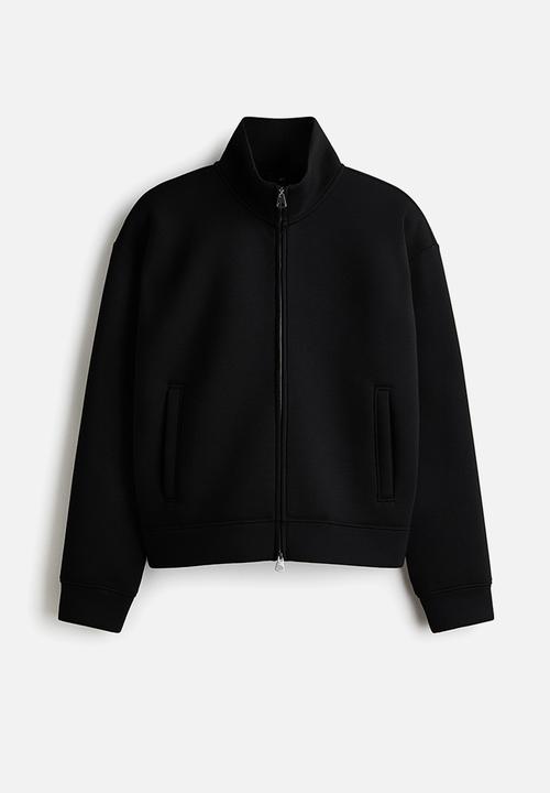 H&M - Loose fit scuba track jacket - black