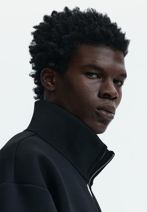 H&M - Loose fit scuba track jacket - black